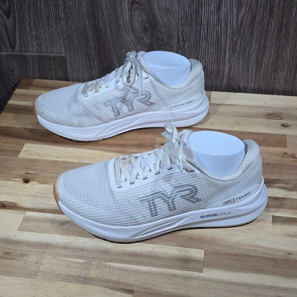 TYR SR-1 Tempo Running Shoes Men 8‎ Women 9.5 White SurgeNRG+ Athletic